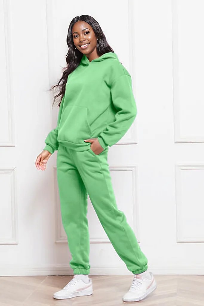 Drop Shoulder Long Sleeve Hoodie and Pants Set