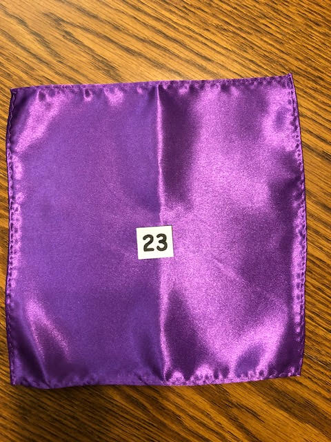 Men's Satin Pocket Squares - Various Colors Available