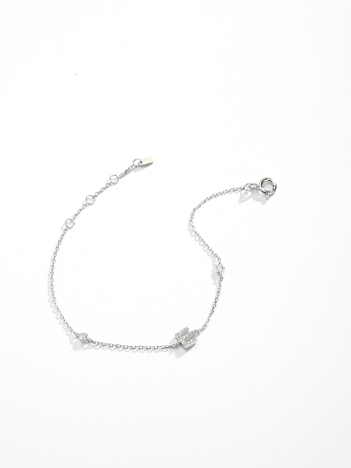 Uylees Boutique A To F Zircon 925 Sterling Silver Bracelet