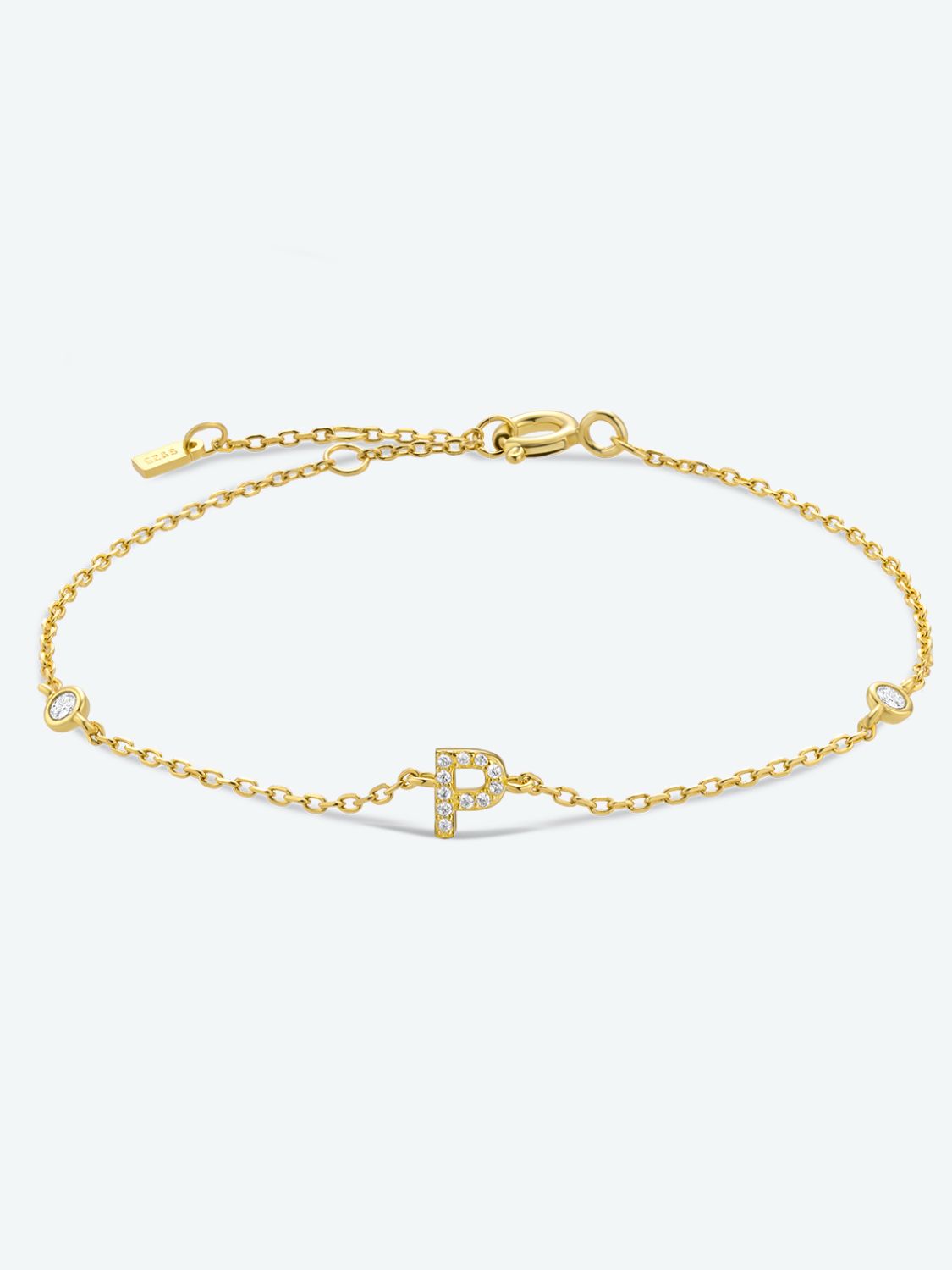Uylees Boutique L To P Zircon 925 Sterling Silver Bracelet