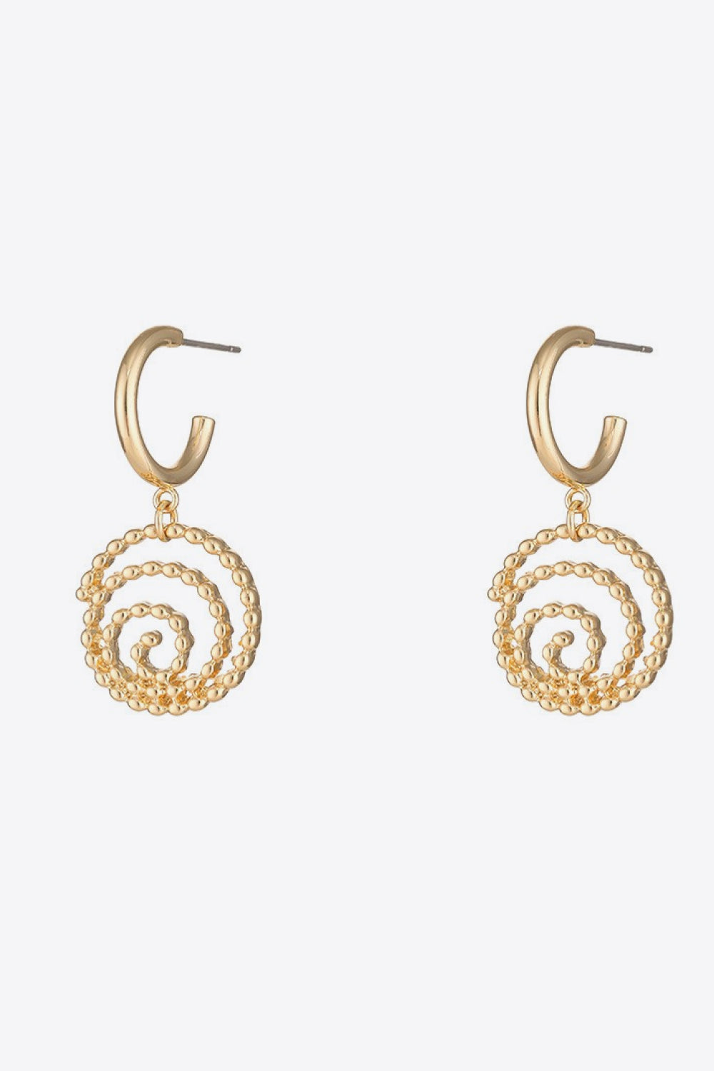 Uylee's Boutique 18K ゴールドメッキ合金スパイラル イヤリング