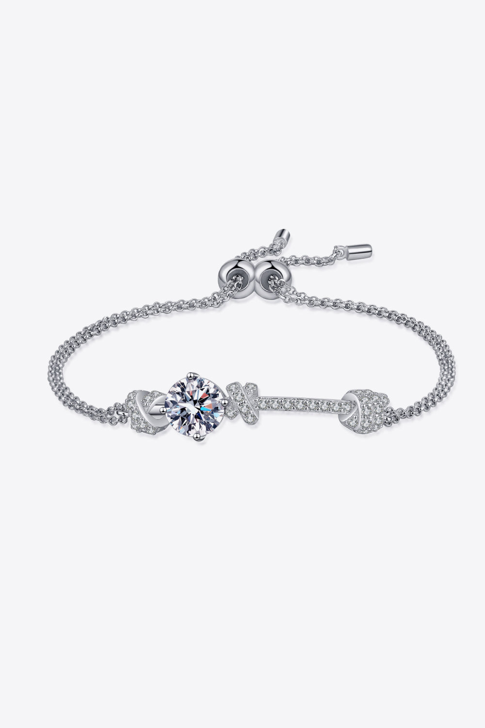 Uylees Boutique 2 Carat Moissanite 925 Sterling Silver Bracelet
