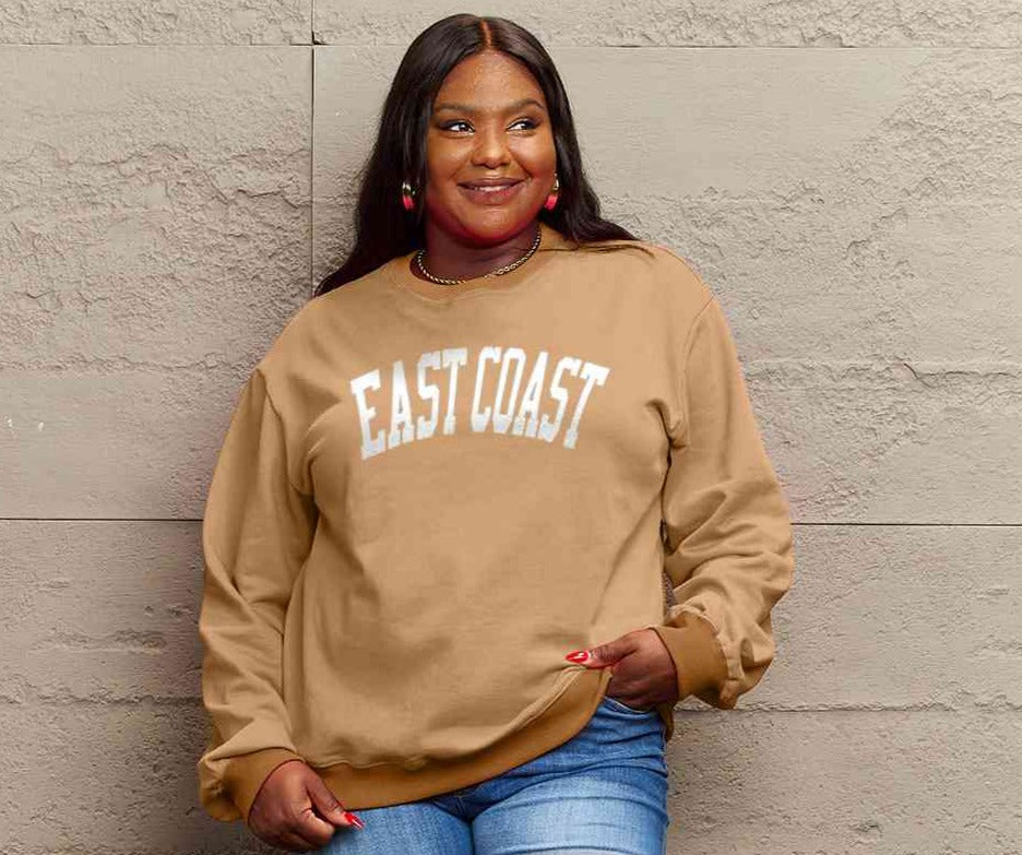 Simply Love Full Size EAST COAST Graphic Sweatshirt