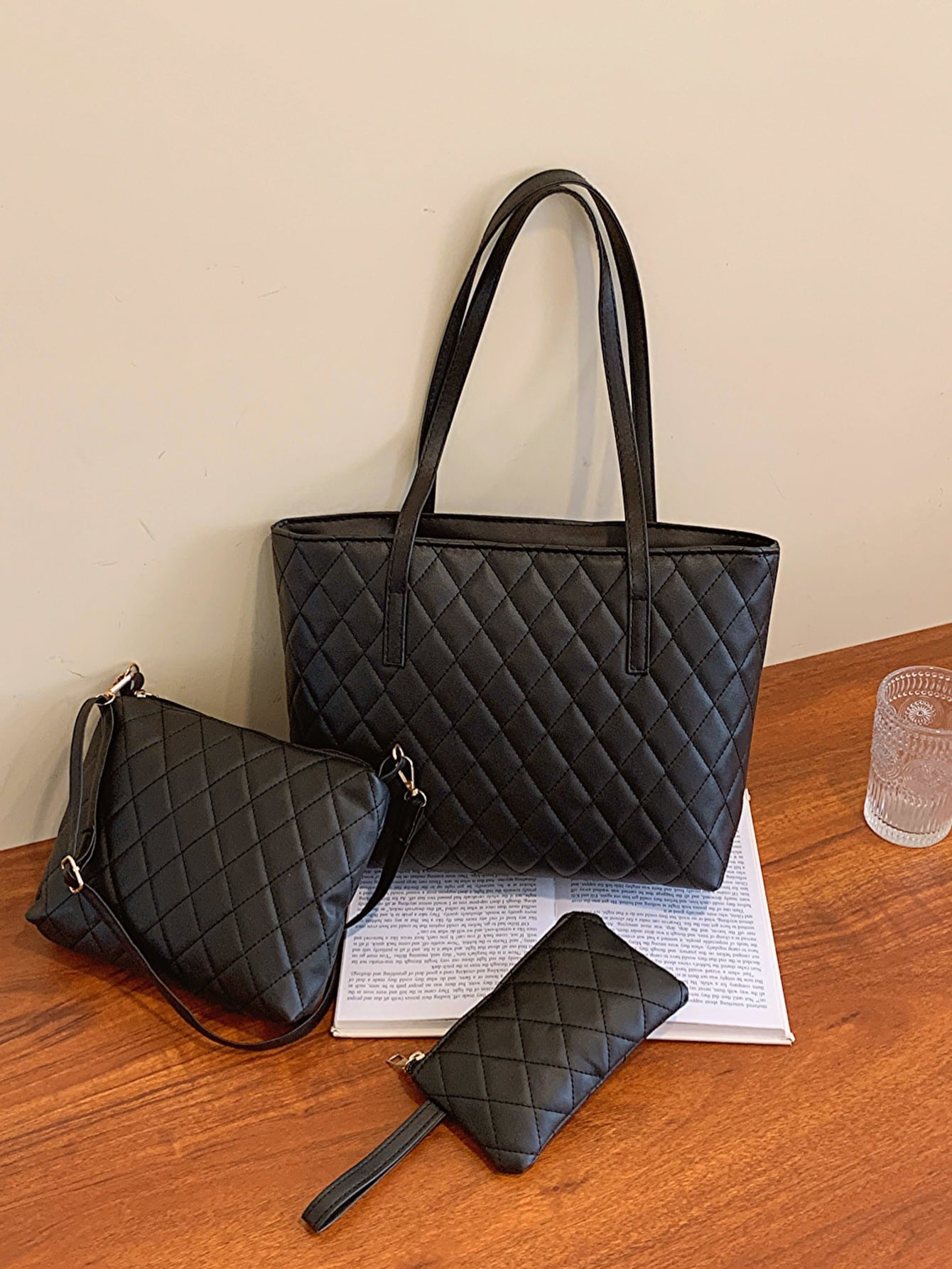 Uylee's Boutique Three-Piece PU Leather Bag Set
