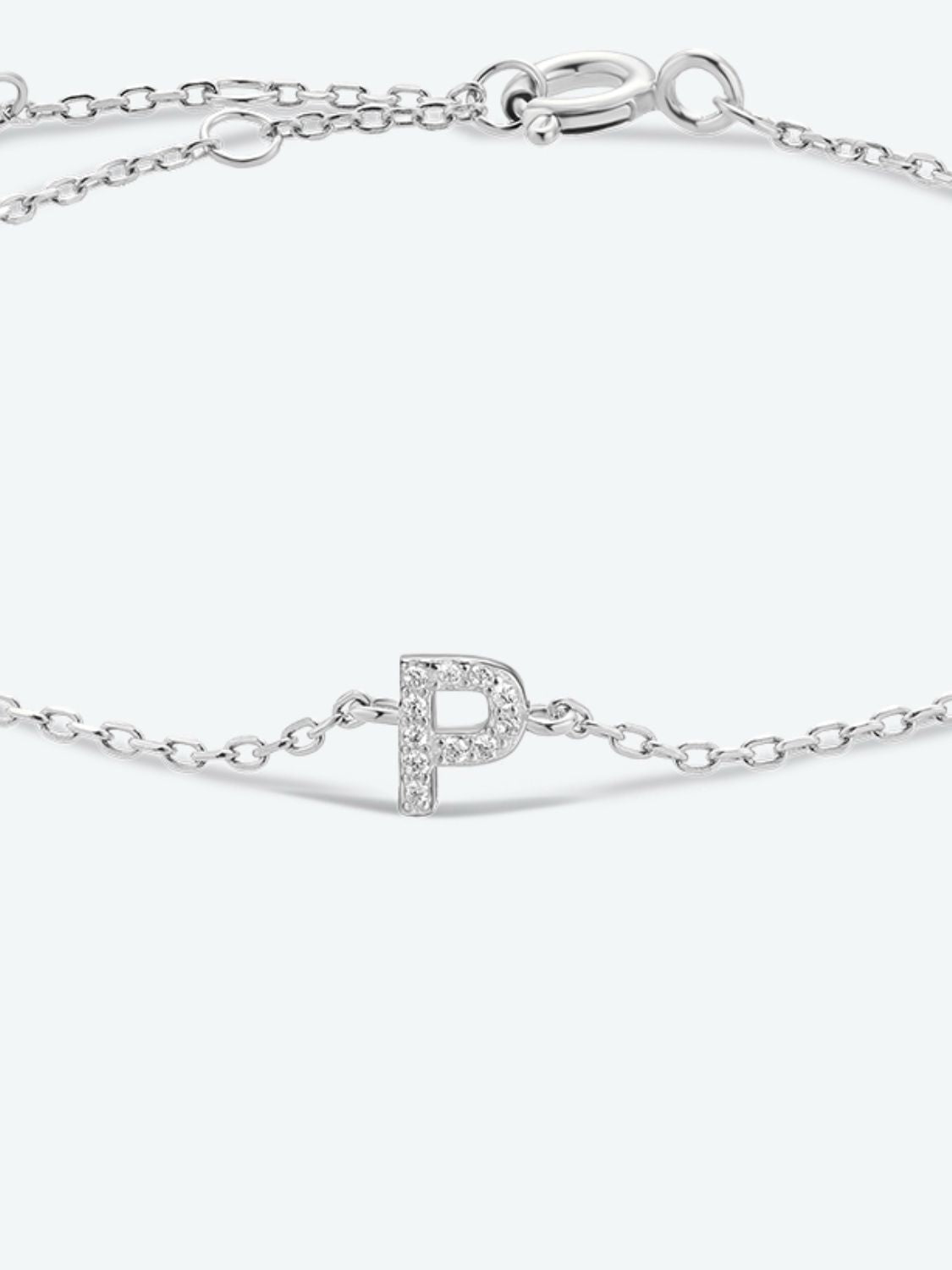 Uylees Boutique L To P Zircon 925 Sterling Silver Bracelet