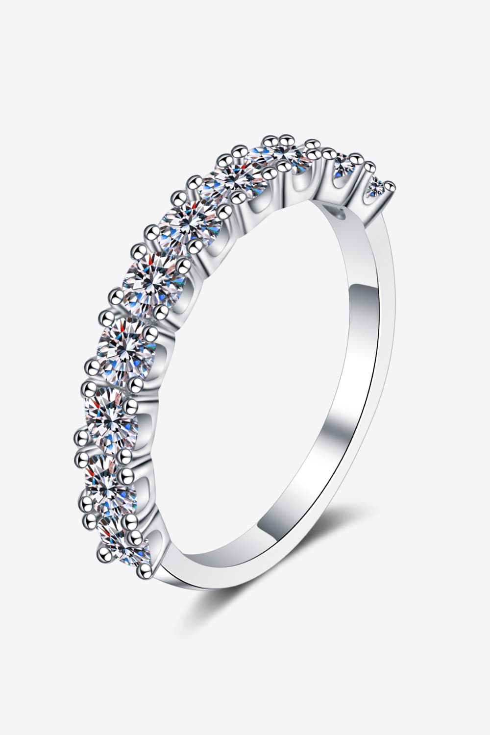 Uylees Boutique 1 Carat Moissanite Half-Eternity Ring