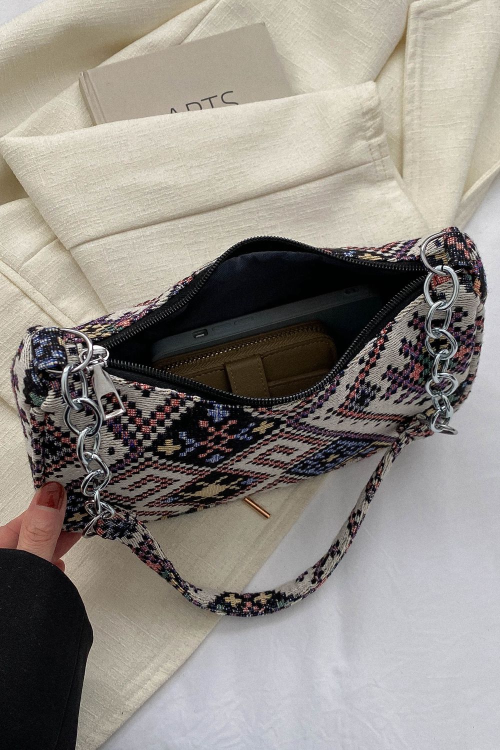 ボヘミアンポリエステルショルダーバッグ