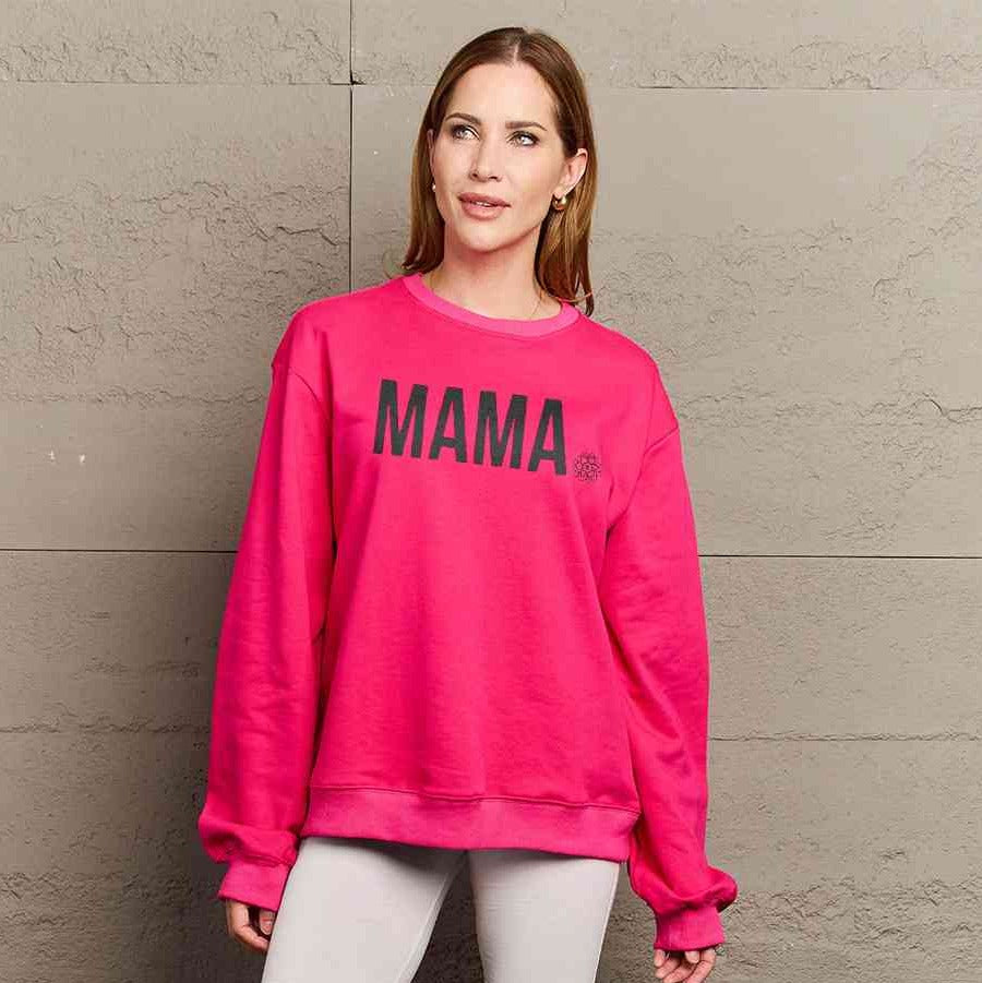Simply Love Full Size MAMA Graphic Long Sleeve Sweatshirt