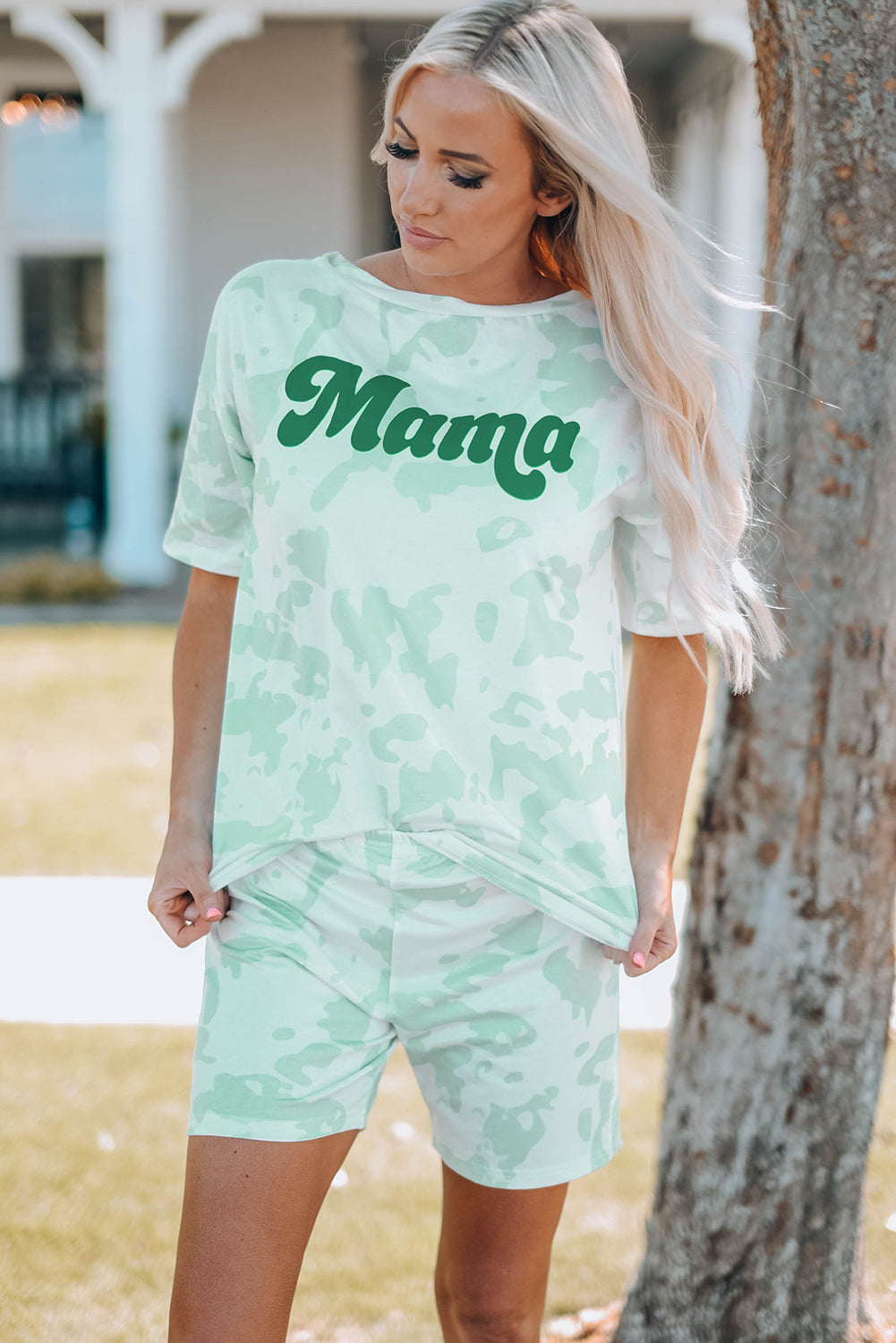 Women Printed Letter Graphic Lounge Set (Mommy and Me Set)