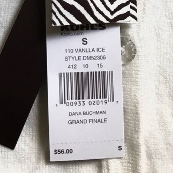 Dana Buchman Studded Cardigan, Size Small - NEW