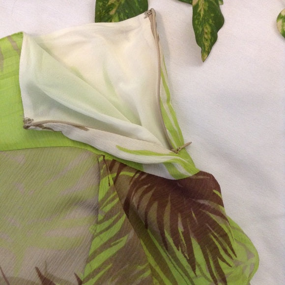 John Paul Richard Floral 100% Silk Skirt, US Size 10 - Gently Used