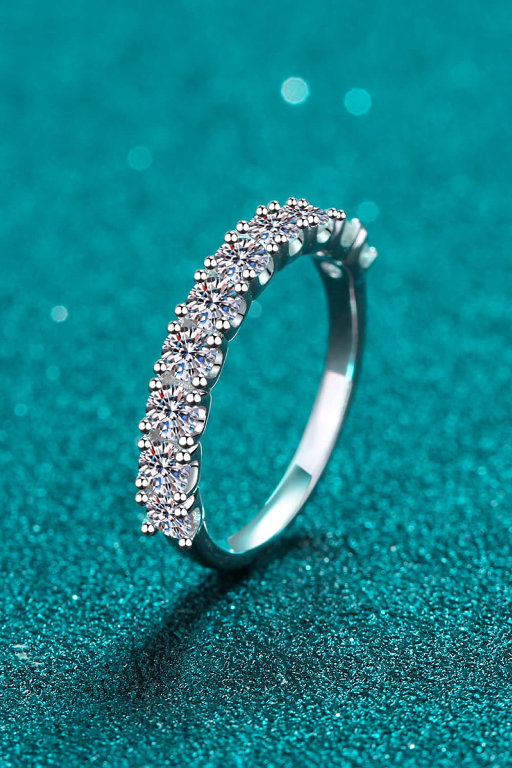 Uylees Boutique 1 Carat Moissanite Half-Eternity Ring