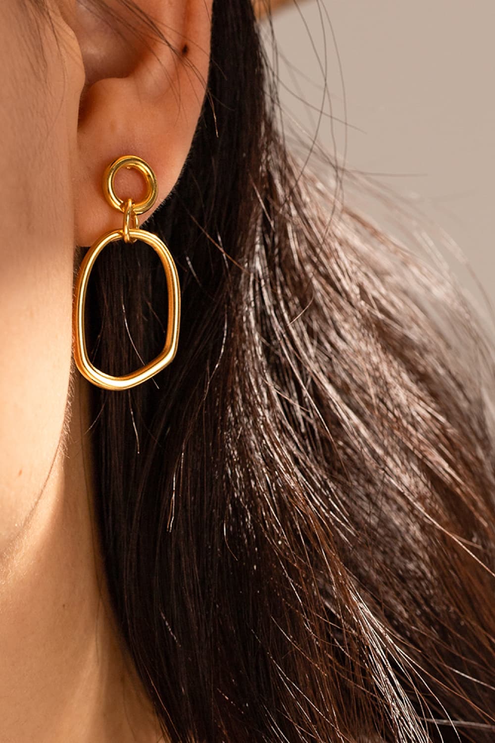 Orecchini pendenti placcati oro 18K