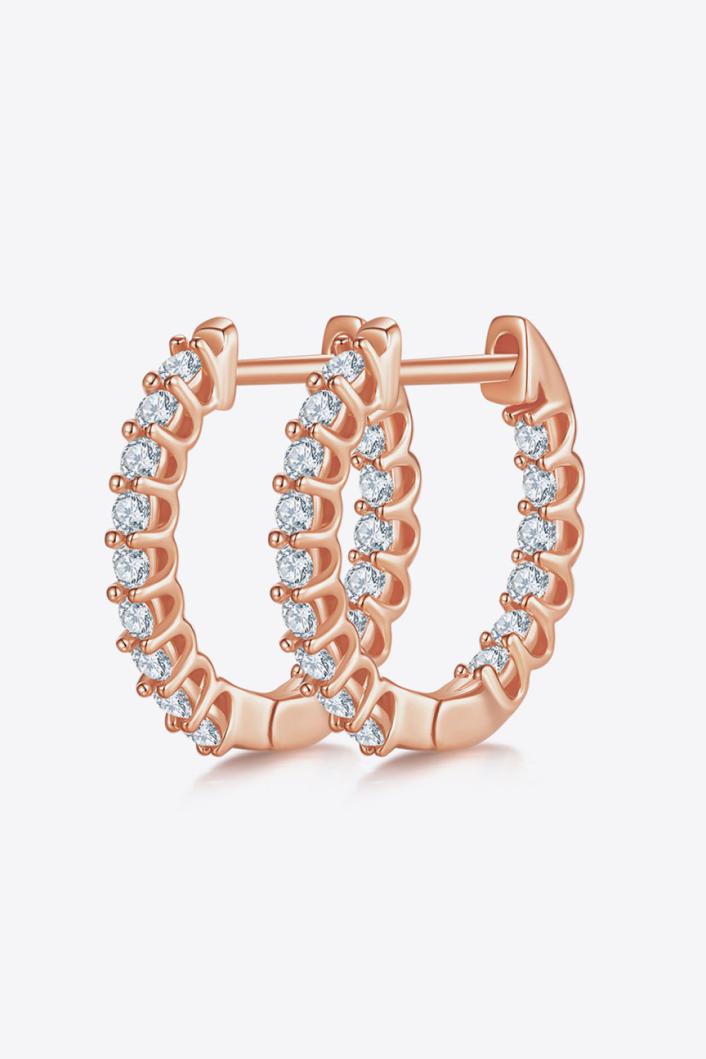Moissanite 925 Sterling Silver Earrings - Available in Silver, Gold, and Rose Gold