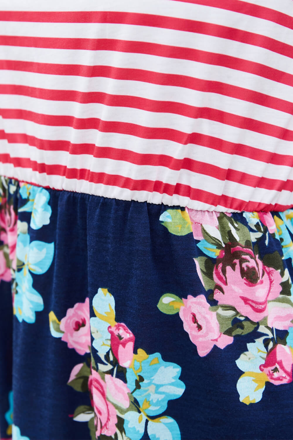 Women Striped Floral Sleeveless Dress (Mommy and Me Set)