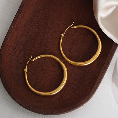 18K Gold-Plated Hoop Earrings - Makes a Great Gift!