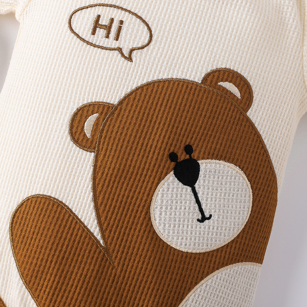Bear ラウンドネック ボディスーツとジョガー セット