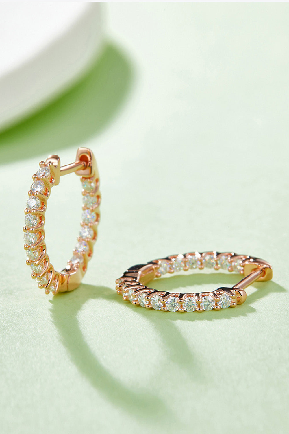 Moissanite 925 Sterling Silver Earrings - Available in Silver, Gold, and Rose Gold