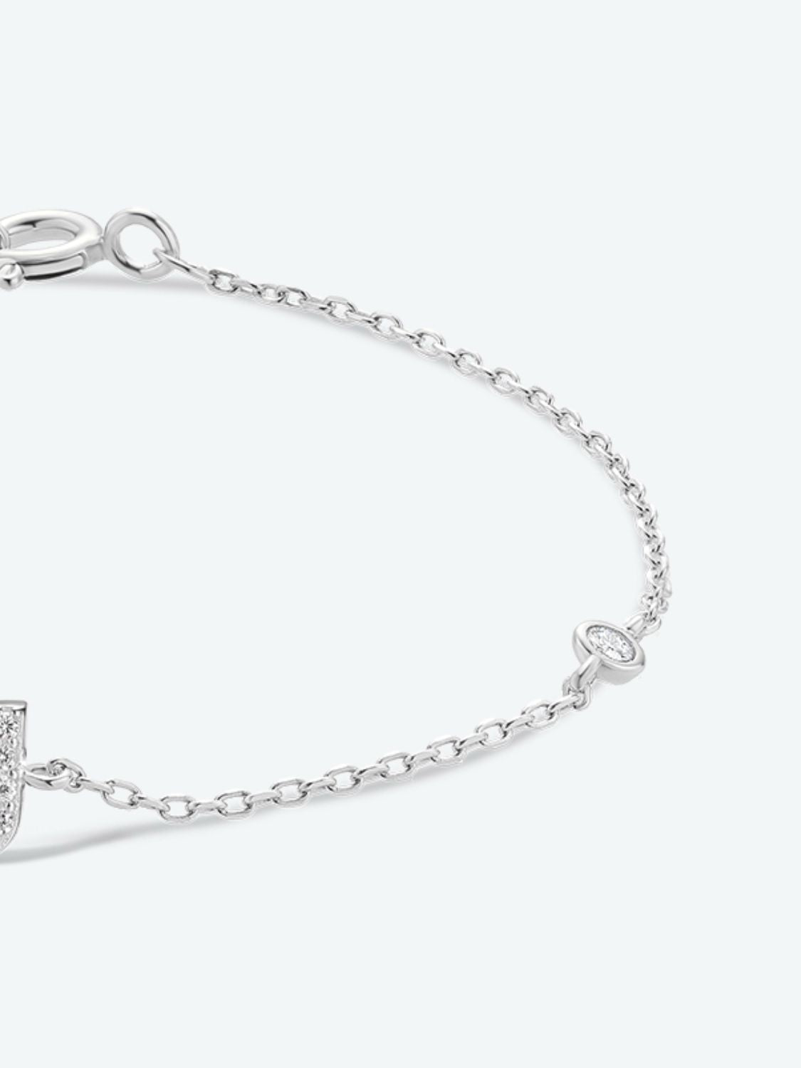 Uylees Boutique Q To U Zircon 925 Sterling Silver Bracelet