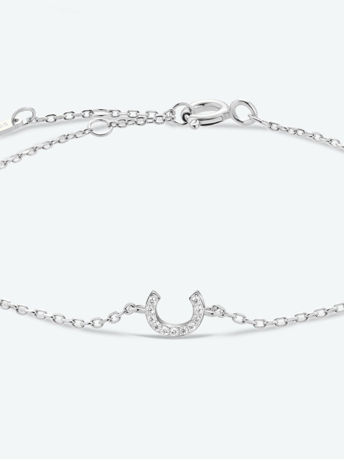 Uylees Boutique A To F Zircon 925 Sterling Silver Bracelet