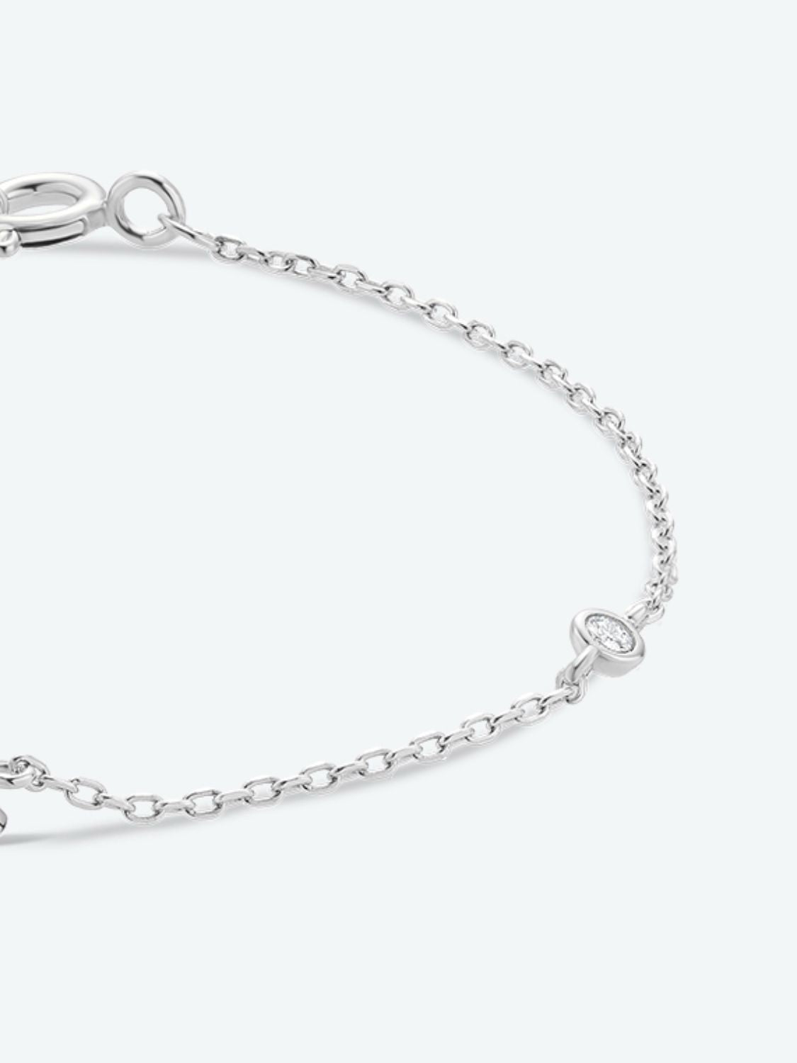 Uylees Boutique Q To U Zircon 925 Sterling Silver Bracelet