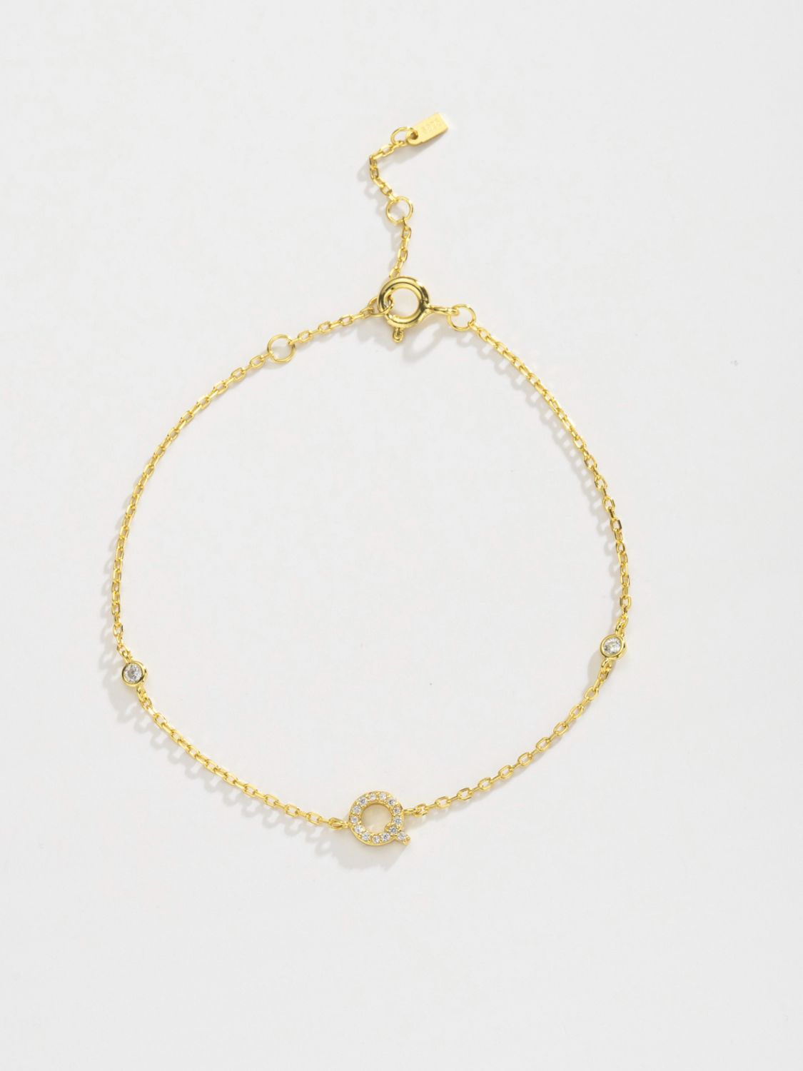 Uylees Boutique Q To U Zircon 925 Sterling Silver Bracelet