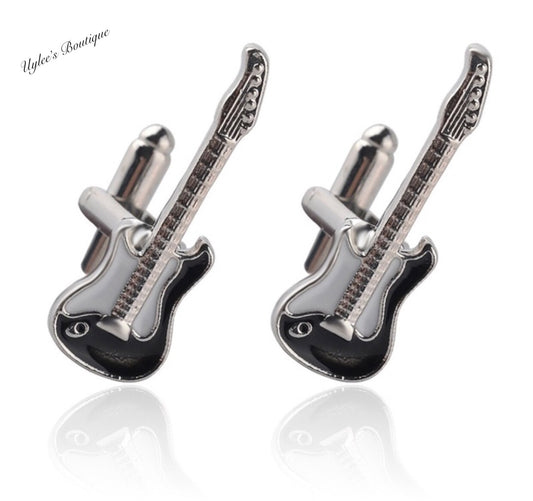 Electric Guitar Shaped Men’s Cuff Links