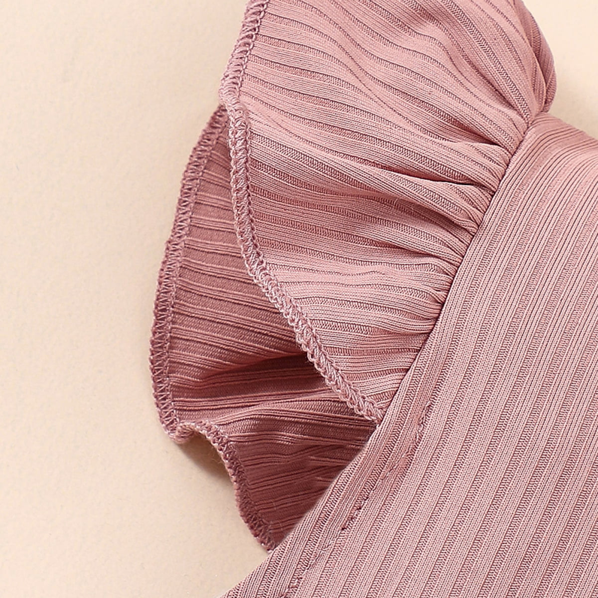 Uylee's Boutique Round Neck Butterfly Sleeve Top and Striped Pants Set