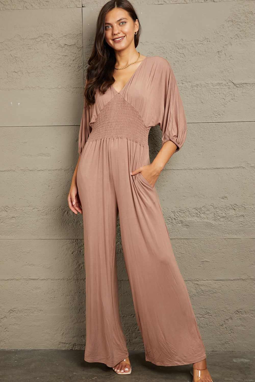Culture Code Full Size Smocking Waist Tuta