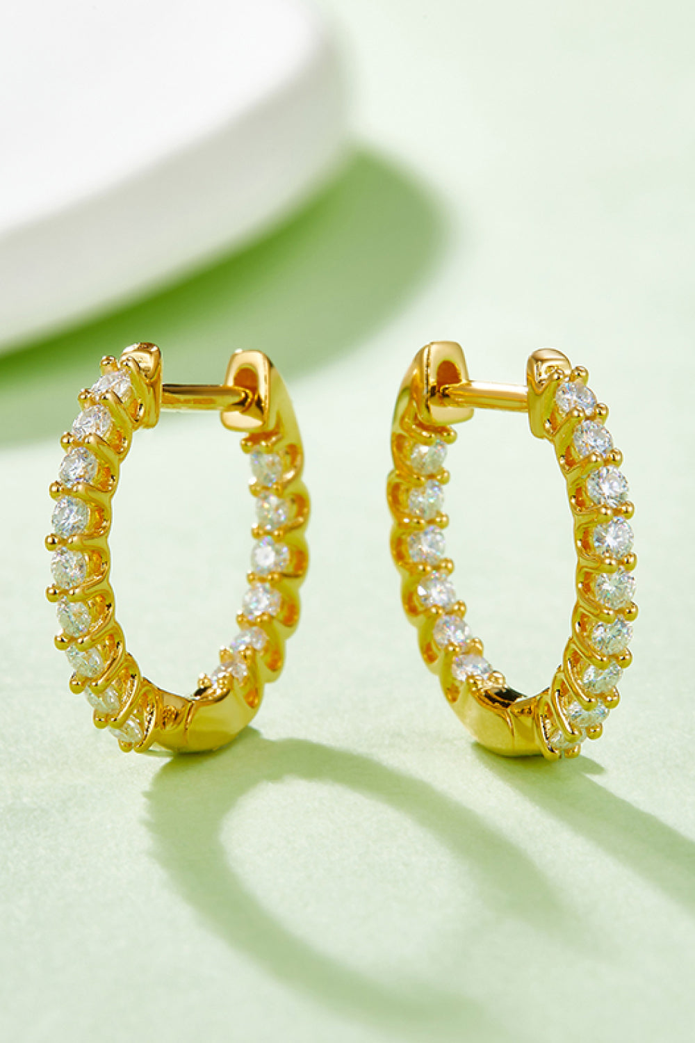 Moissanite 925 Sterling Silver Earrings - Available in Silver, Gold, and Rose Gold