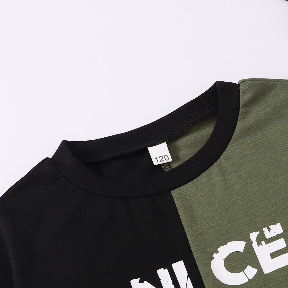 NICE コントラスト T シャツとパンツのセット