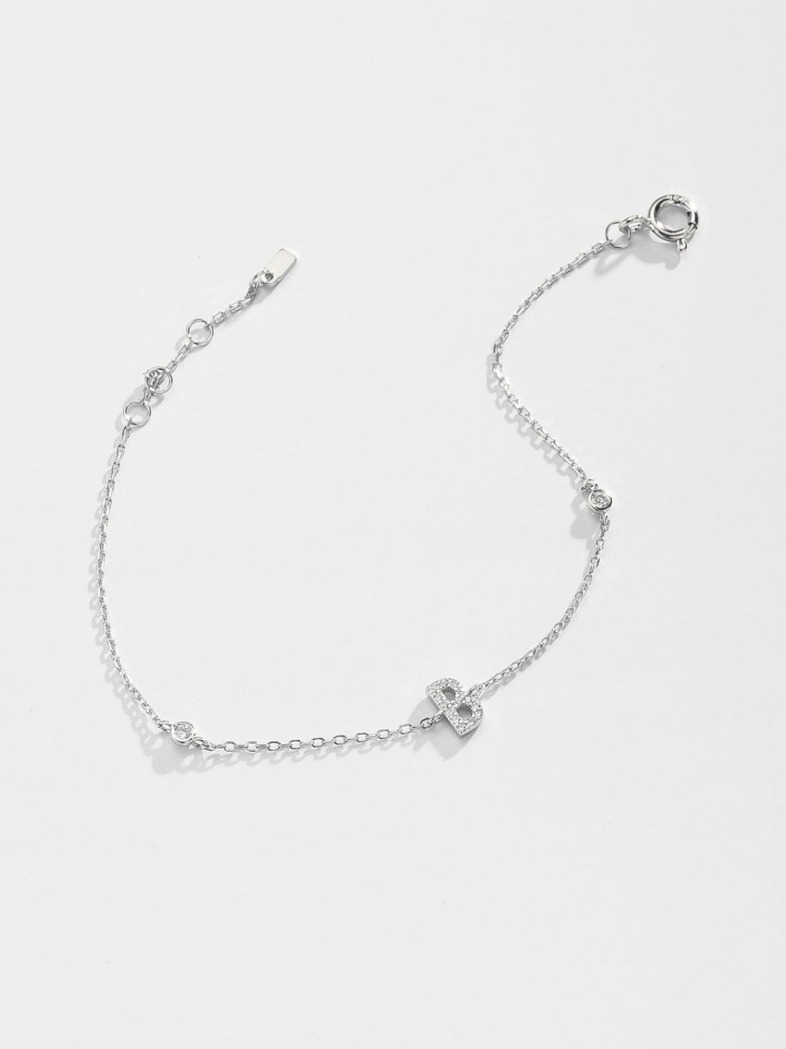Uylees Boutique A To F Zircon 925 Sterling Silver Bracelet