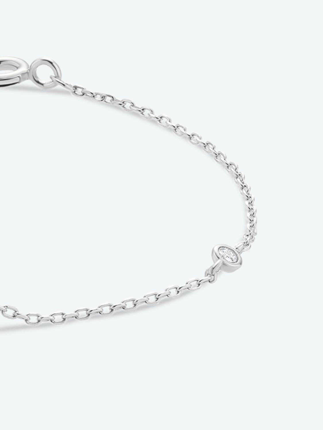 Uylees Boutique Q To U Zircon 925 Sterling Silver Bracelet