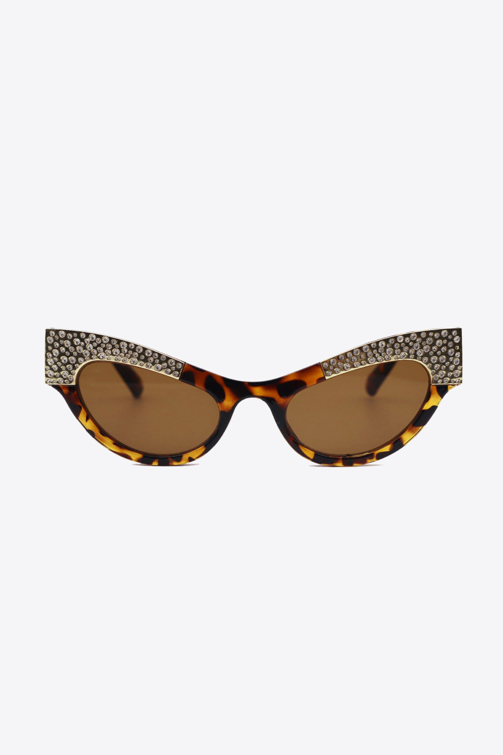 Uylee's Boutique UV400 Rhinestone Trim Cat-Eye Sunglasses