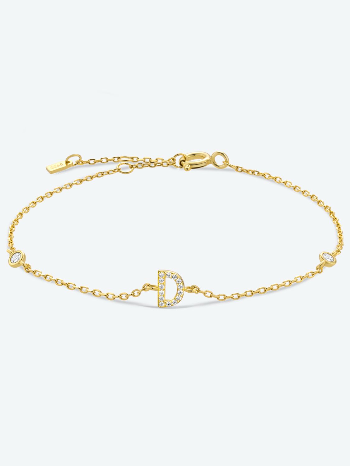 Uylees Boutique A To F Zircon 925 Sterling Silver Bracelet