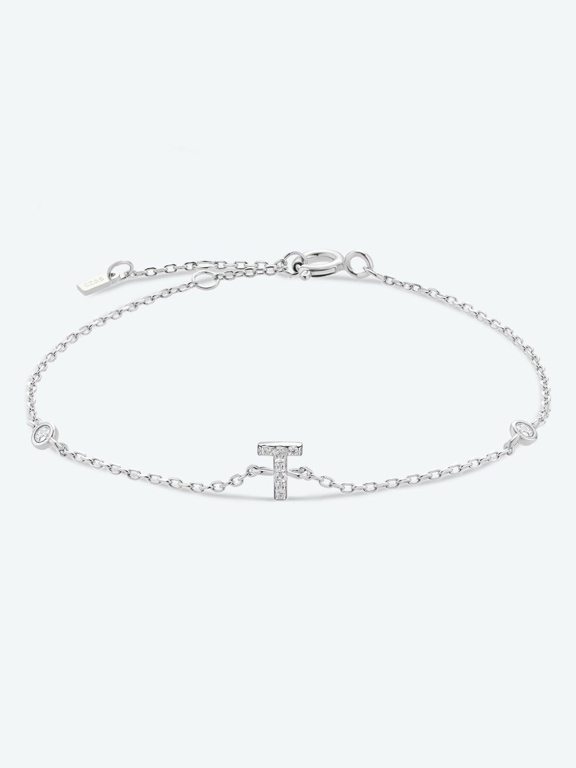 Uylees Boutique Q To U Zircon 925 Sterling Silver Bracelet