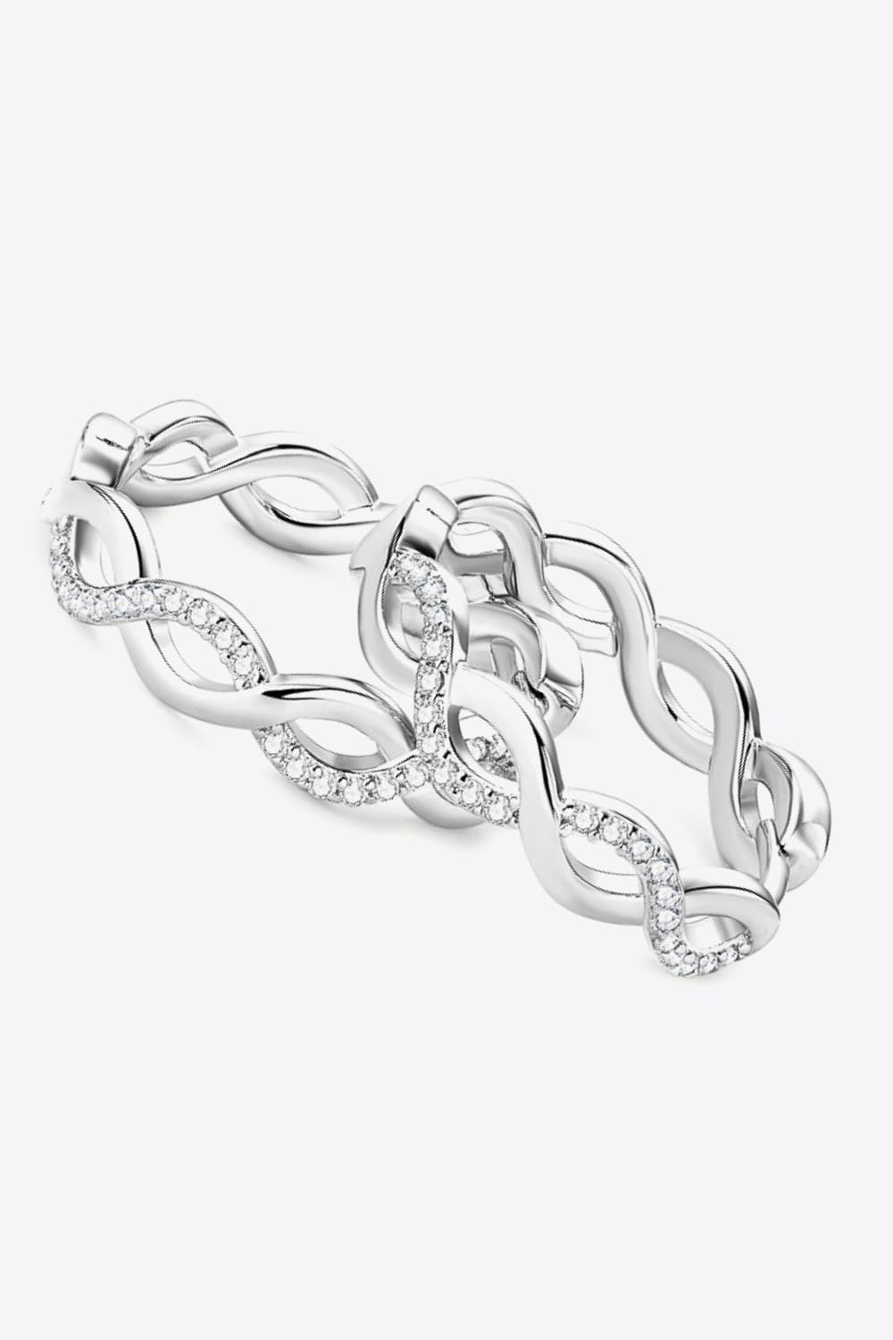 Moissanite Crisscross Hoop Earrings - Available in Gold or Silver