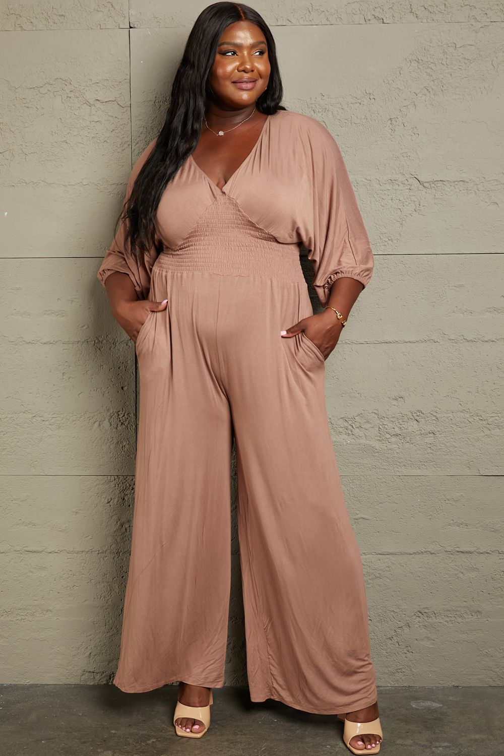 Culture Code Full Size Smocking Waist Tuta