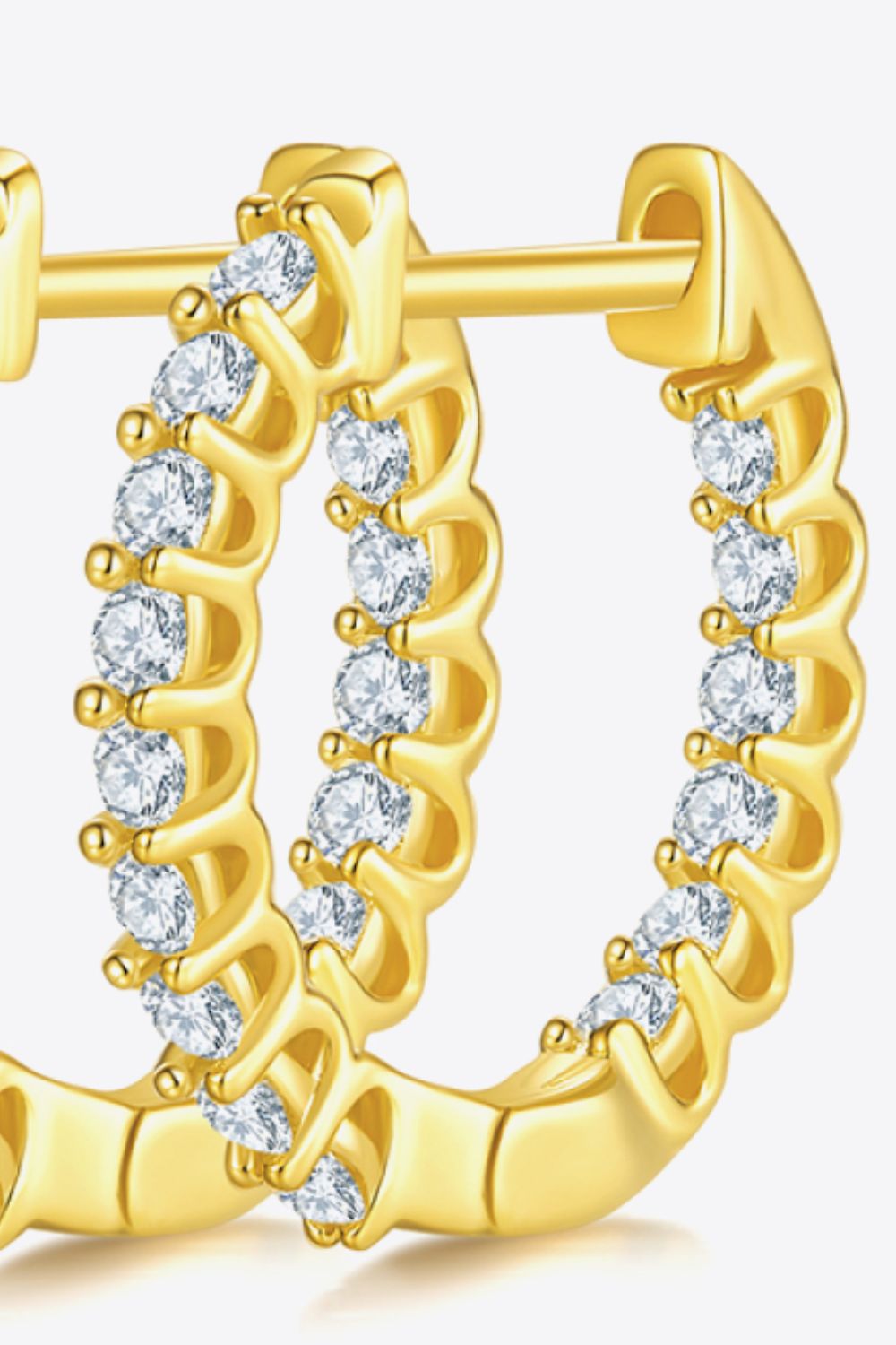 Moissanite 925 Sterling Silver Earrings - Available in Silver, Gold, and Rose Gold