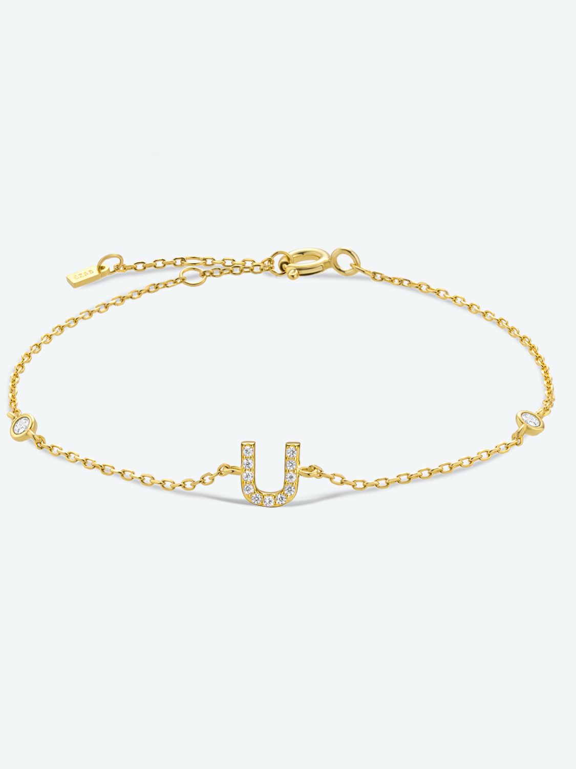 Uylees Boutique Q To U Zircon 925 Sterling Silver Bracelet