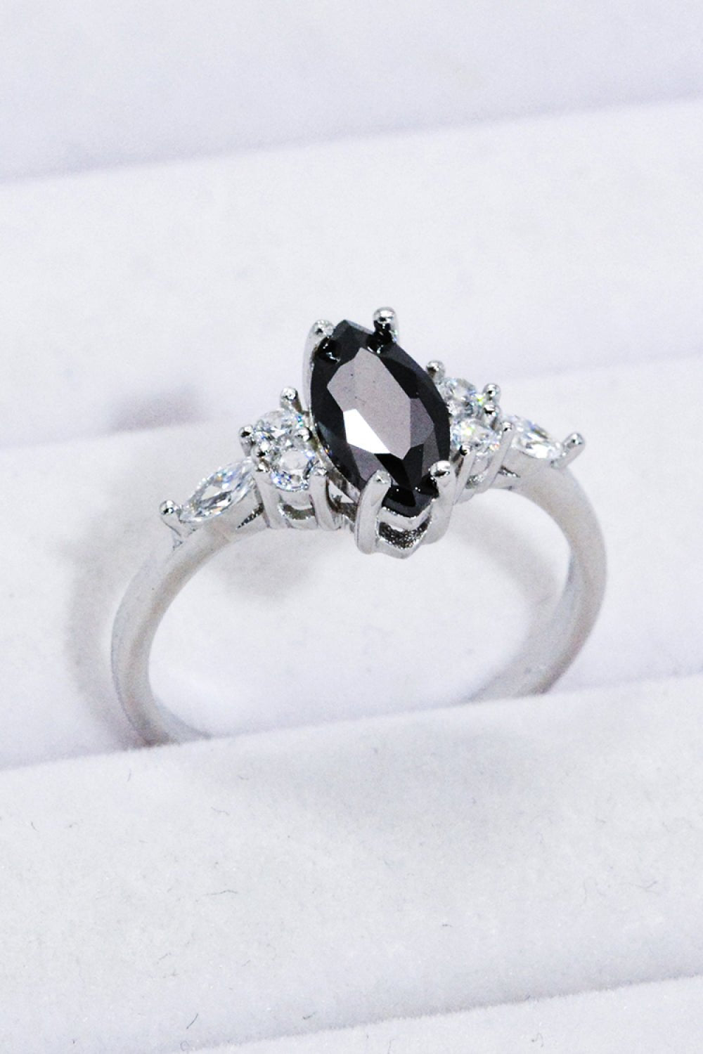 925 Sterling Silver Black Agate Ring - Uylee's Boutique