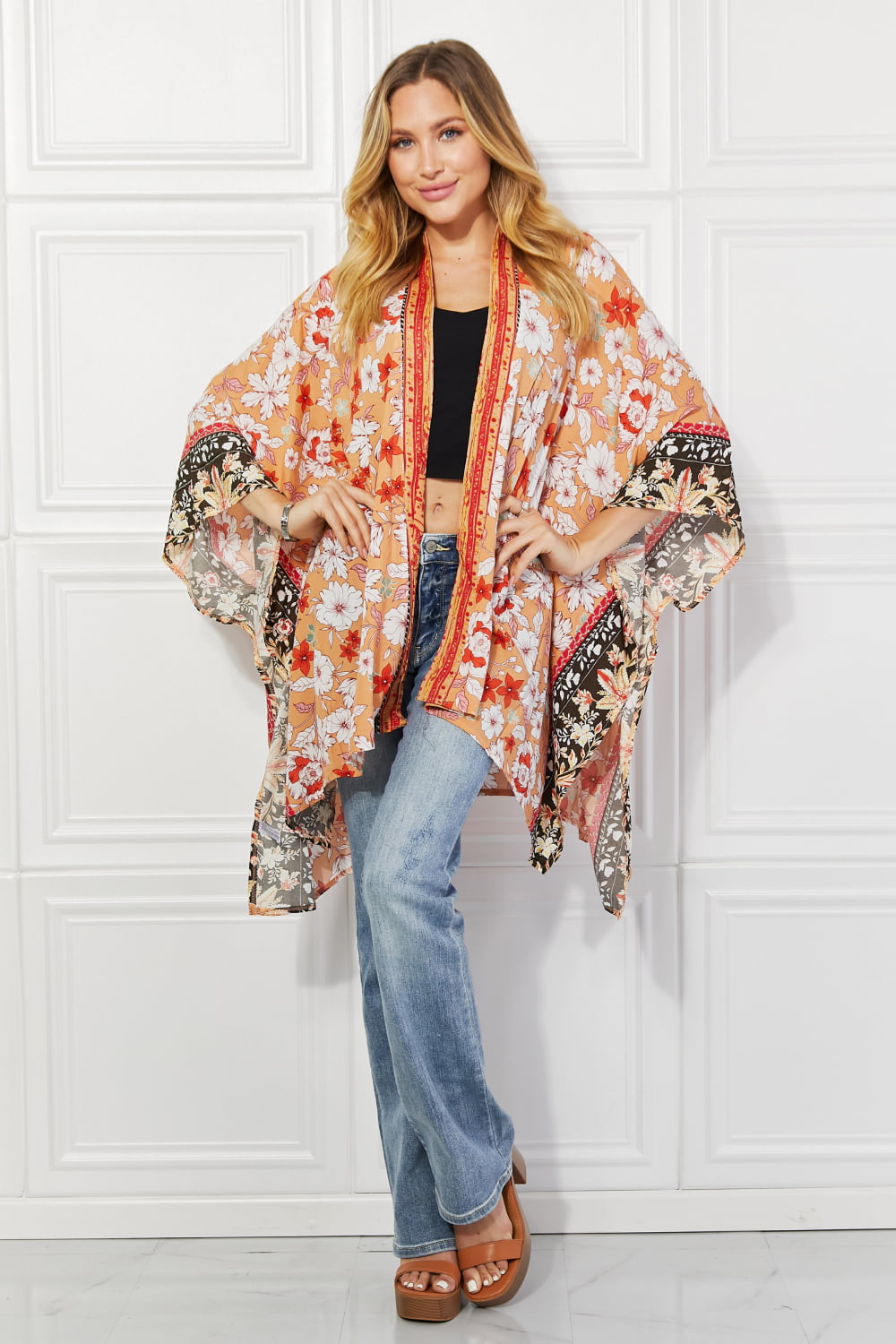 Justin Taylor Peachy Keen Cover-Up Kimono