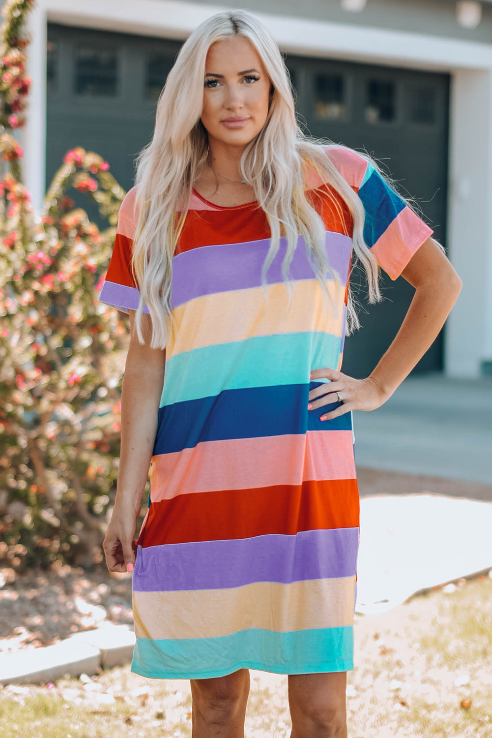 Uylee’s Boutique Women Color Block Side Slit Mini (Mommy and Me)