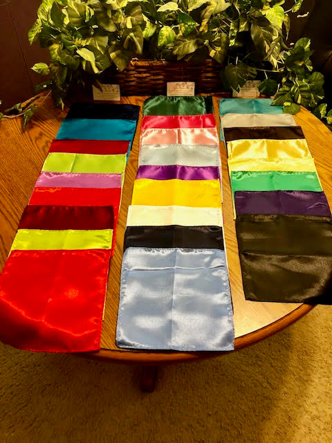 Men's Satin Pocket Squares - Various Colors Available