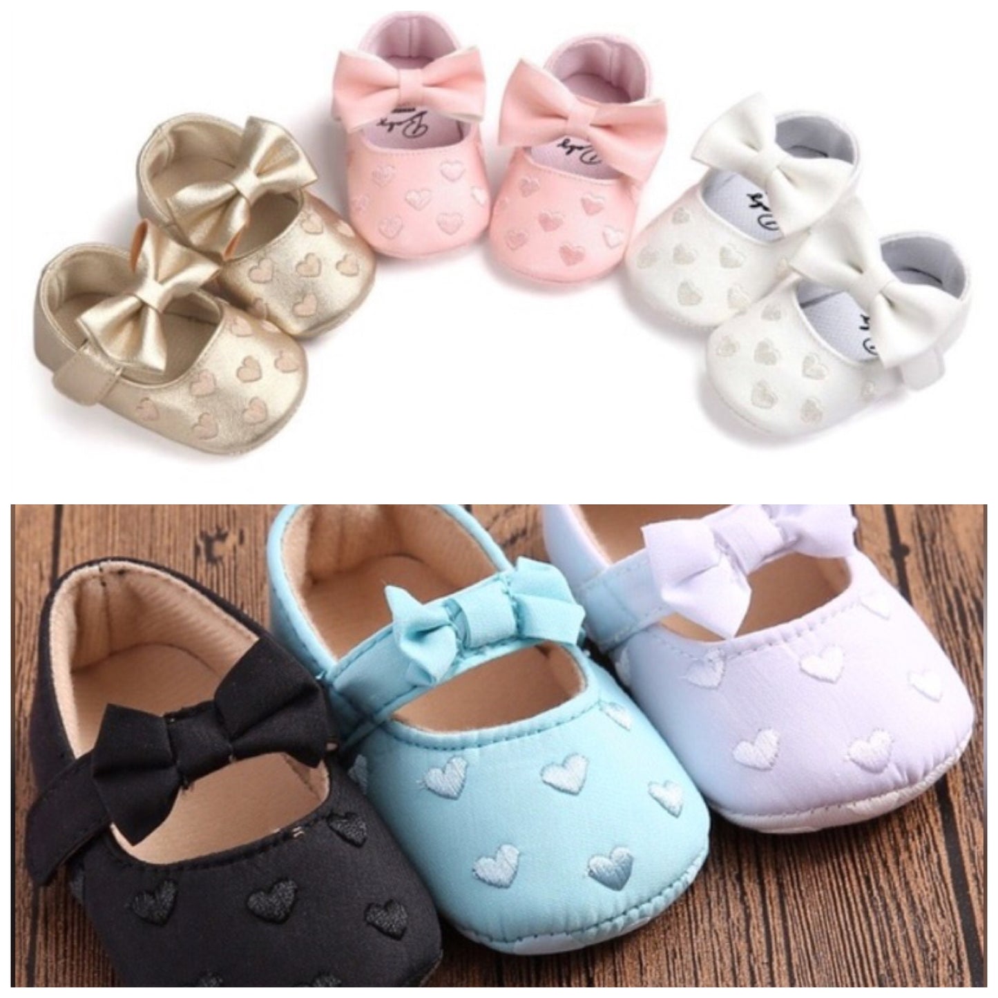 Mary Jane Baby Girl Shoes, US Sizes 0 - 18 Months