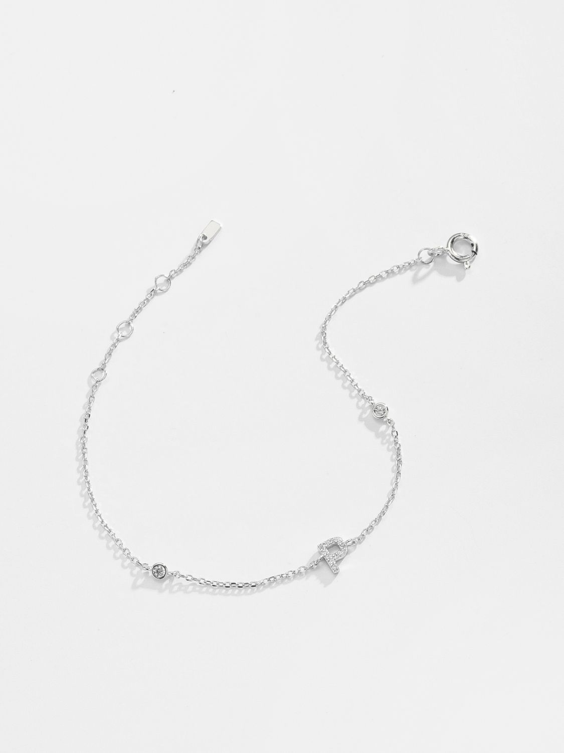 Uylees Boutique L To P Zircon 925 Sterling Silver Bracelet