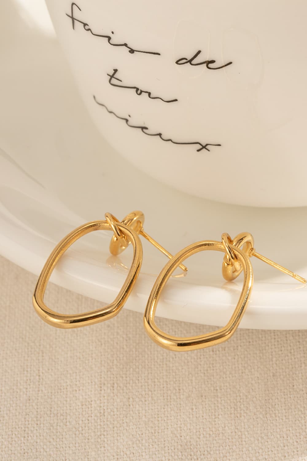 Orecchini pendenti placcati oro 18K