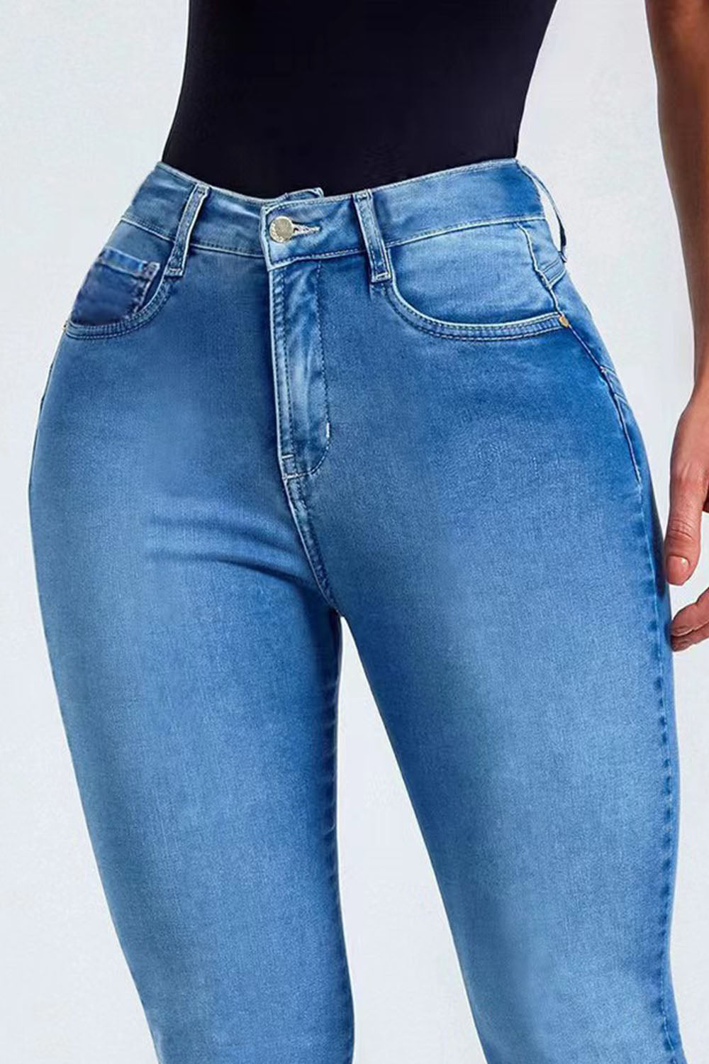 Button Fly Jeans lunghi