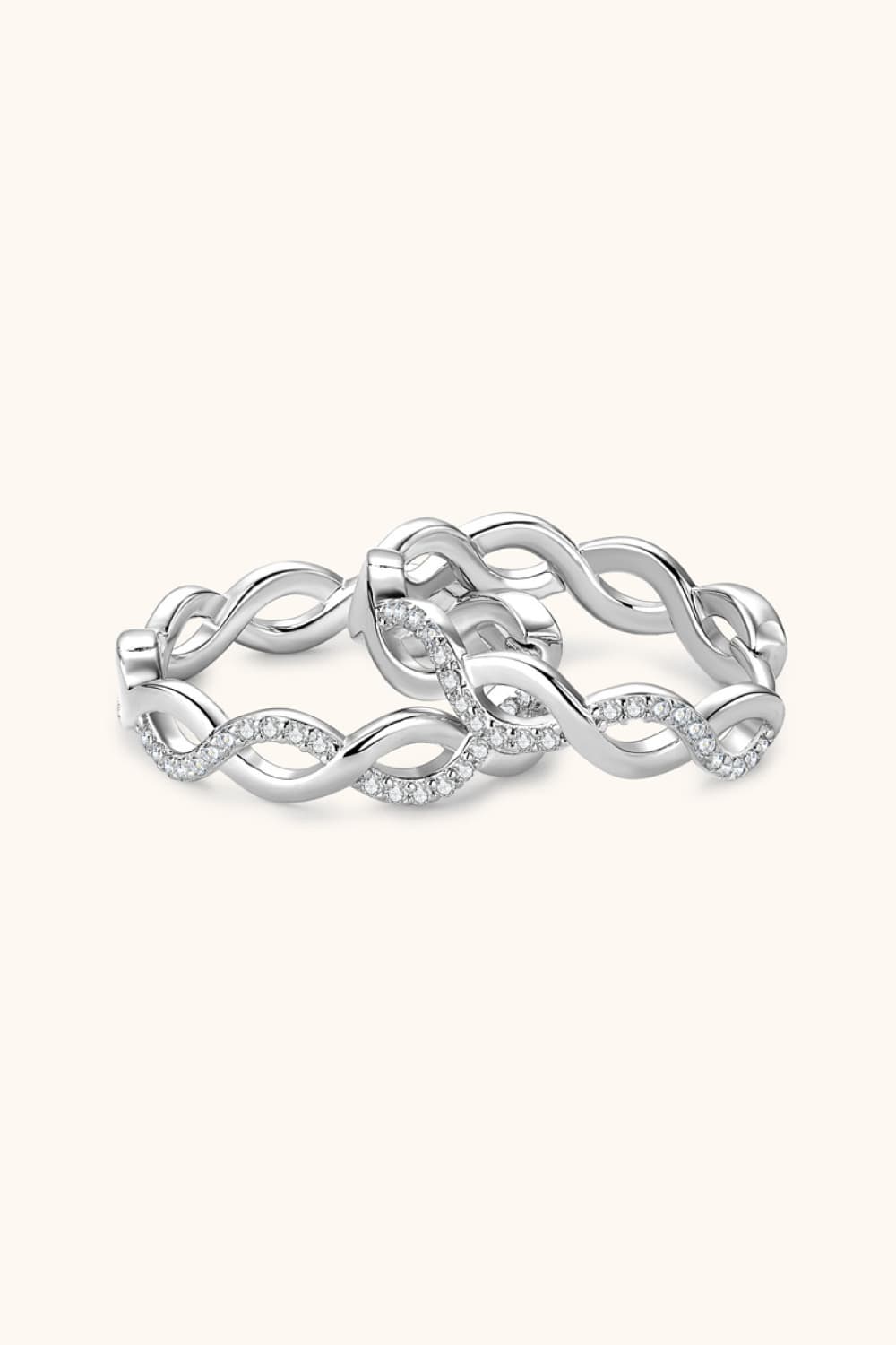 Moissanite Crisscross Hoop Earrings - Available in Gold or Silver