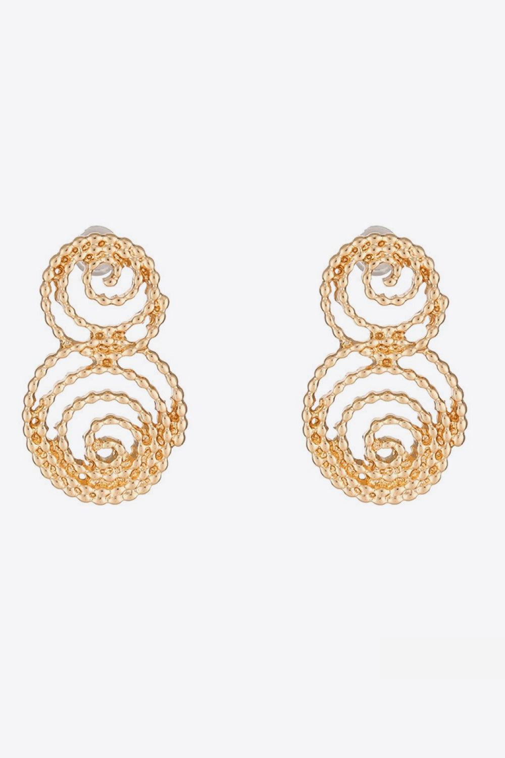 Uylee's Boutique 18K ゴールドメッキ合金スパイラル イヤリング
